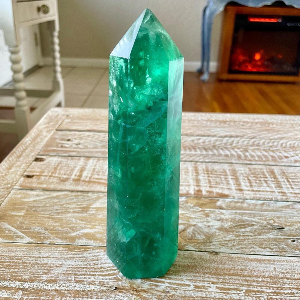 💚Huge Flourite Crystal Tower💚~approx 7”